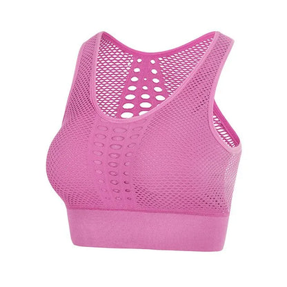 Fitness Shockproof Mesh Sports Bra